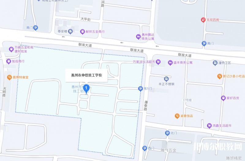 惠州市仲愷技工學(xué)校地址，乘車(chē)路線