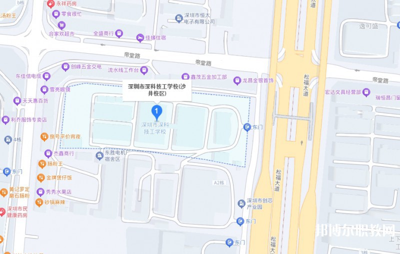 深圳市深科技工學校地址，乘車路線