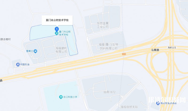 廈門市眾幟技術(shù)學(xué)校地址，乘車路線
